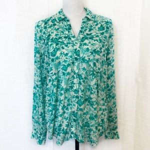 Anthropologie Maeve Islet Floral Print Top